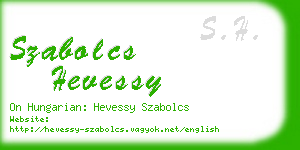 szabolcs hevessy business card